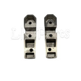 Stainless Steel and Polished Windscreen Brackets Pair