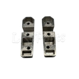 Stainless Steel and Polished Windscreen Brackets Pair