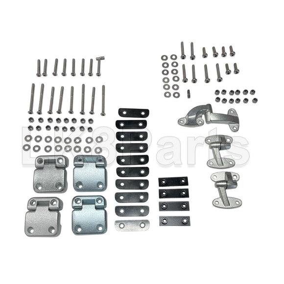 Front and 2nd Row Door Hinge Set Stainless Bolts