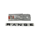 Black Front Hood Lettering "RANGE" Genuine