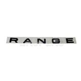 Black Front Hood Lettering "RANGE" Genuine