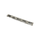 Hood Decal Sticker Lettering "RANGE" Emblem Silver Genuine