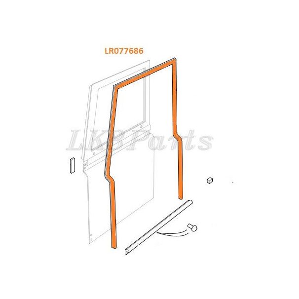 エルセーヌ LR077686 Front LH Door Seal for Land Rover Defender 90/110/130