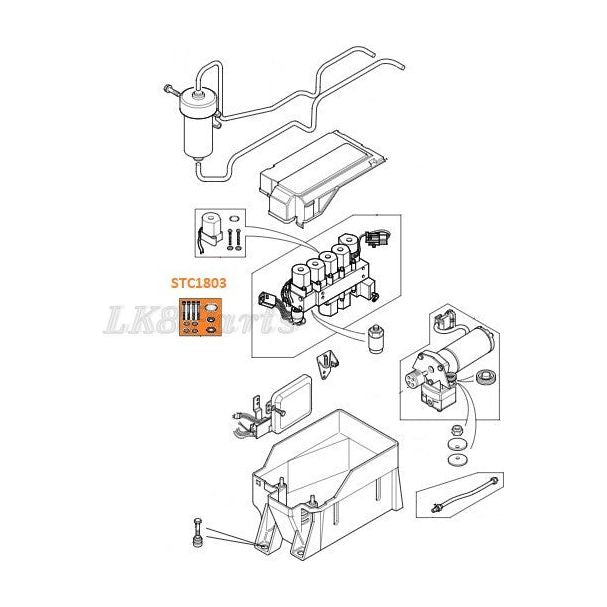 EAS Air Suspension Valve Block Repair Kit - Viton O-Rings & Diaphragm For Range Rover P38 & Classic-400511