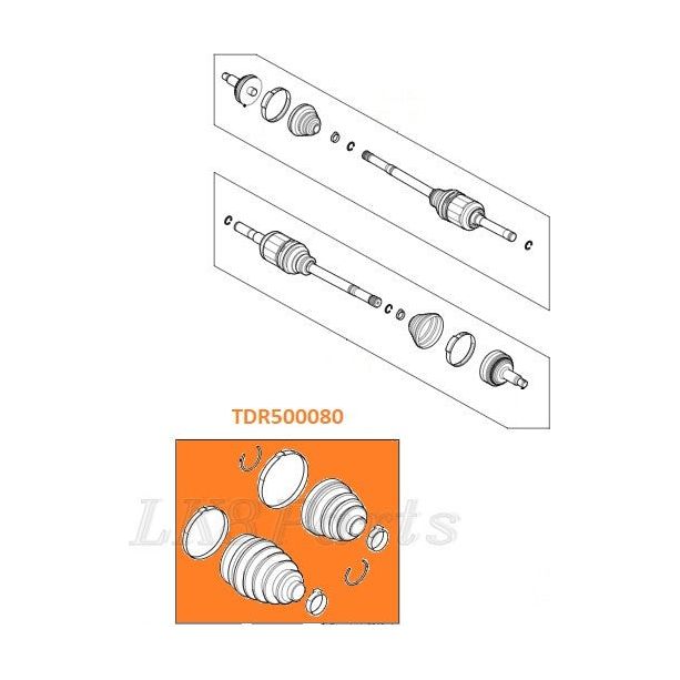 REAR CV BOOT KIT PR2 GKN – Lucky8 Off Road