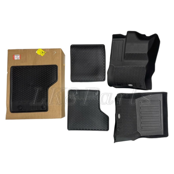 Defender L663 90 - Front Black Rubber Floor Mats Genuine