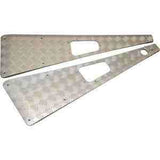 MAMMOUTH D90/110 ANODIZED CHEQUER PLATE WING TOP PROTECTOR - LHS AERIAL HOLE