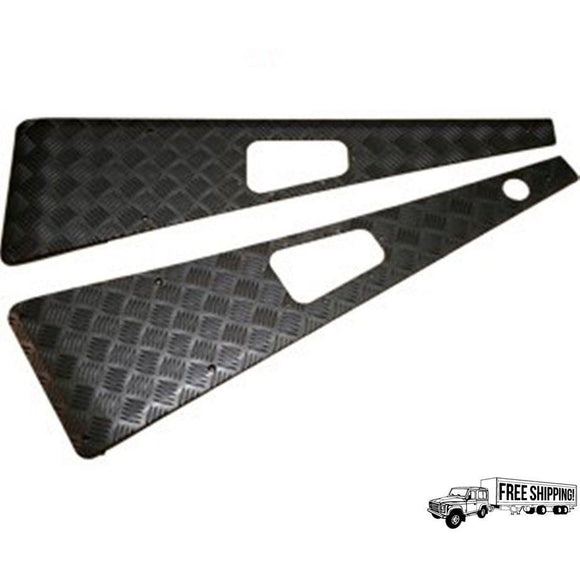 MAMMOUTH D90/110 BLACK CHEQUER PLATE WING TOP PROTECTOR - LHS AERIAL HOLE