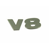 V8 Name Decal Tape Gray Raised Lettering Set Genuine