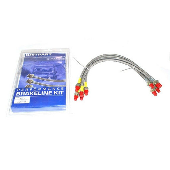 Extended Stainless Steel Braided Brake Hose Kit