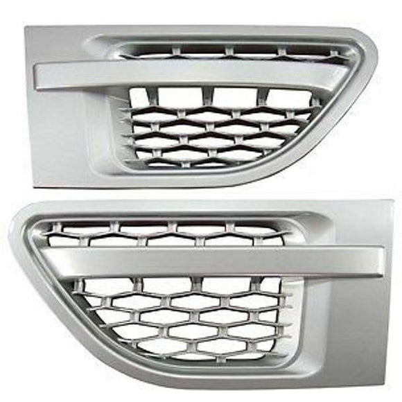 AIR INTAKE GRILLE KIT SILVER FINISH PAIR