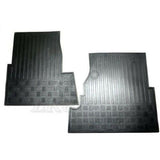 Black Fitted Molded Rubber Front Floor Mat Set