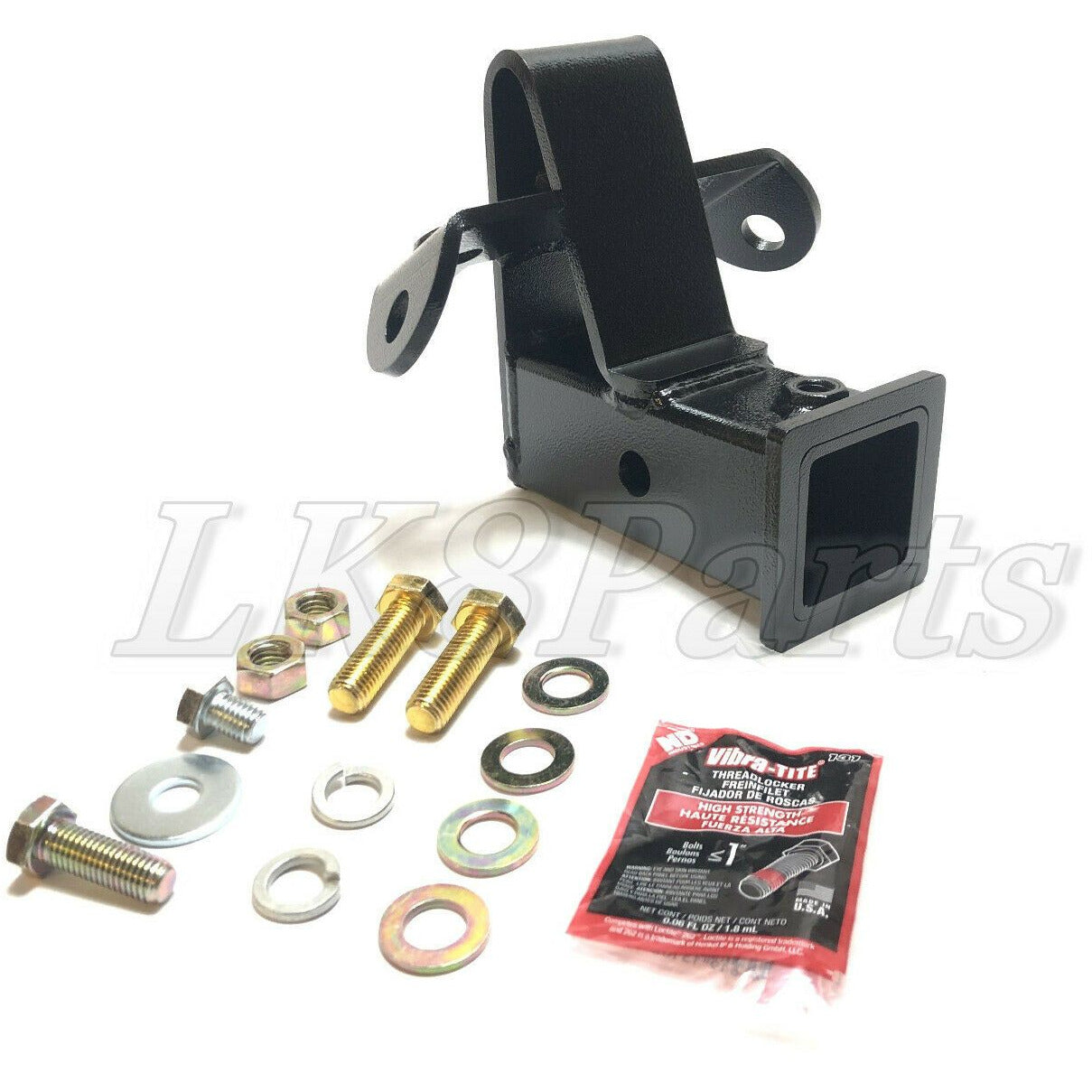 Red Tow Hitch Cover/Blanking Plug For Land Rover LR3, LR4, Range Rover Sport (2005-2009) - BRITPART
