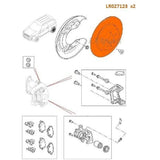 REAR BRAKE ROTOR DISC SET LR027123