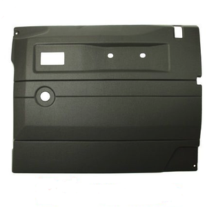 BLACK RH PUSH BUTTON FRONT DOOR CARD WITH MANUAL WINDOW