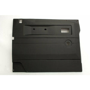 BLACK LH PUSH BUTTON FRONT DOOR CARD WITH MANUAL WINDOW