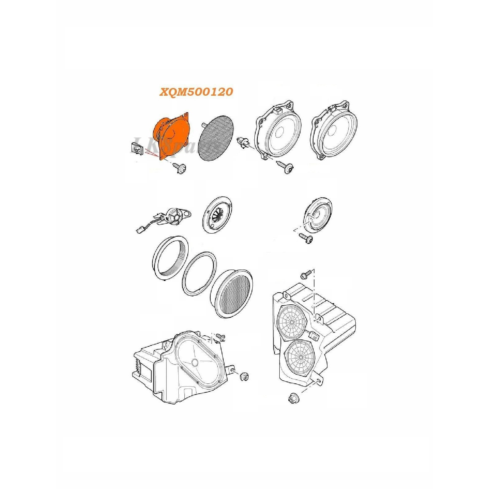 DASH PANEL CENTER TOP SPEAKER ASSY XQM500120 NEW – Lucky8 Off Road