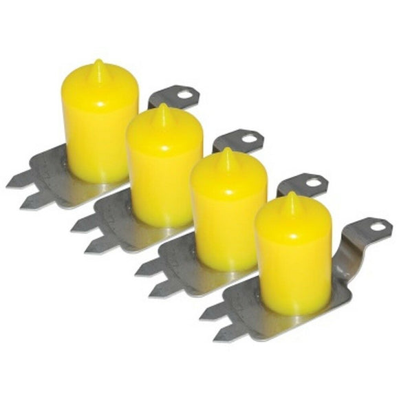 FULL SET OF YELLOW FRONT/REAR EXTENDED BUMP STOPS