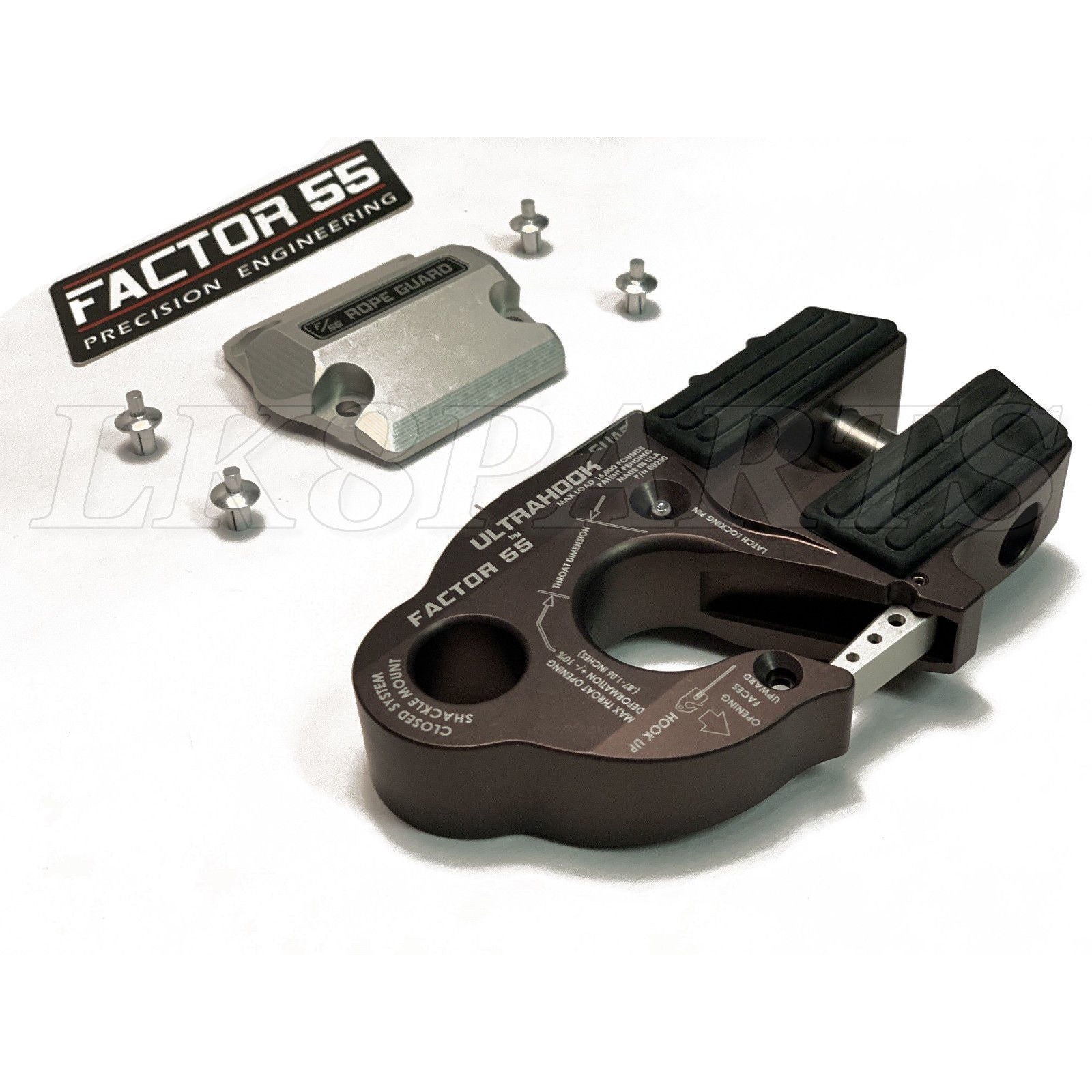 Factor 55 Gray UltraHook Winch Hook & Rope Guard Combo – Lucky8