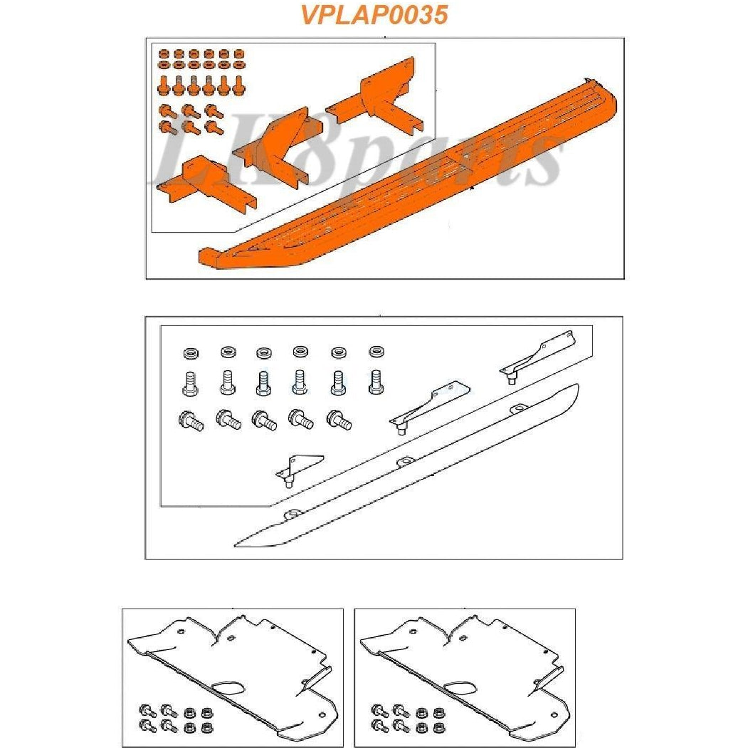 SIDE STEPS RUNNING BOARDS KIT SET – Lucky8 Off Road