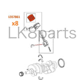 PISTON RING SET KIT x8