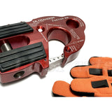 Factor 55 Red UltraHook Winch Hook & ARB Gloves kit For Up To 3/8" Winch Rope