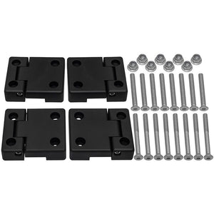 2nd ROW DOOR HINGES ANODISED BLACK KIT