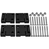 2nd ROW DOOR HINGES ANODISED BLACK KIT