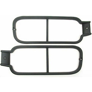 BLACK PLASTIC REAR BUMPER LIGHT GUARDS