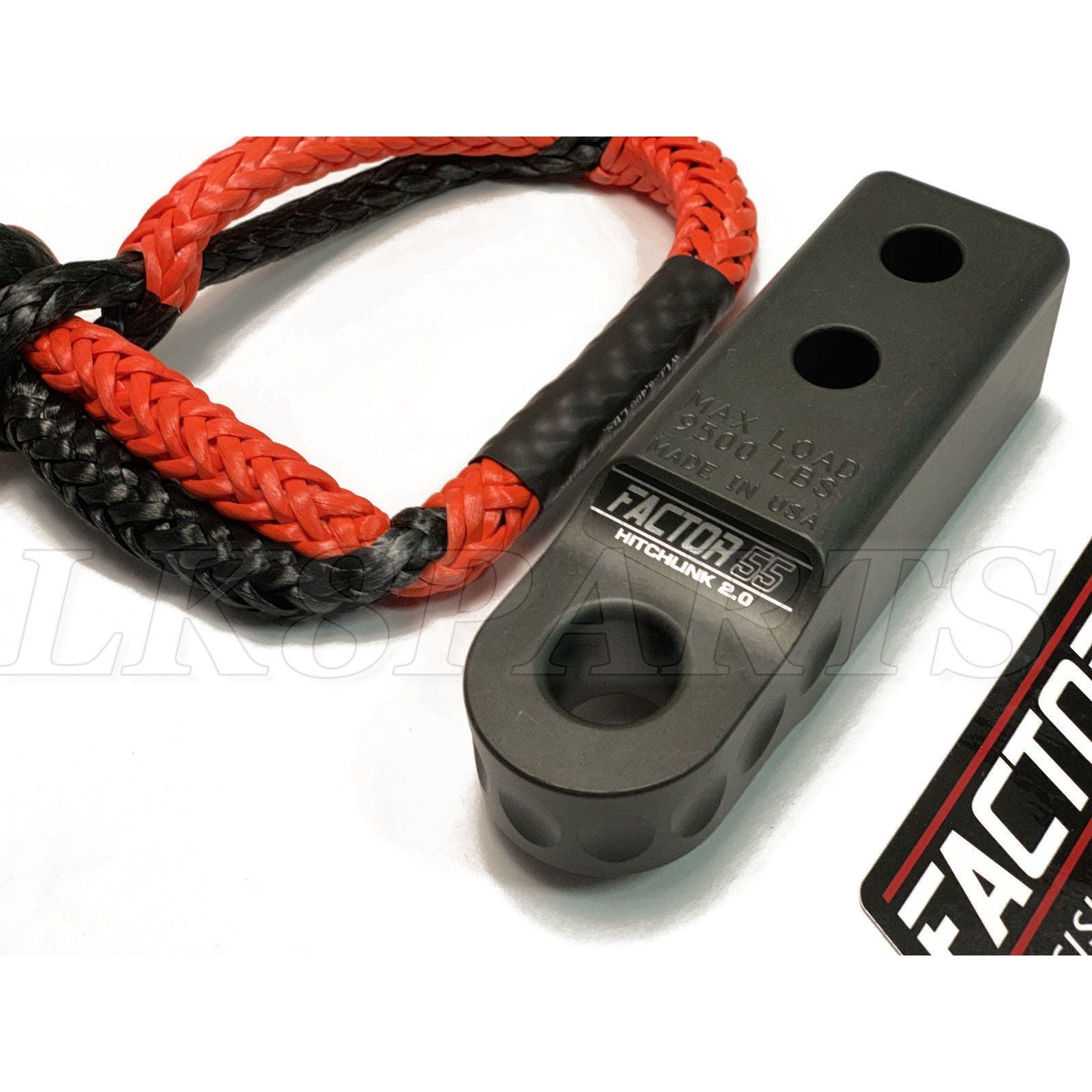 Factor 55 Gray Aluminum HitchLink 2.0 & Soft Shackle Mount for 2