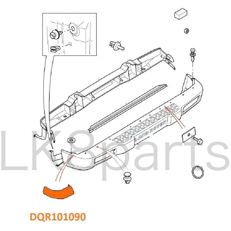 FINISHER REAR BUMPER END CAP LEFT LH GENUINE – Lucky8 Off Road