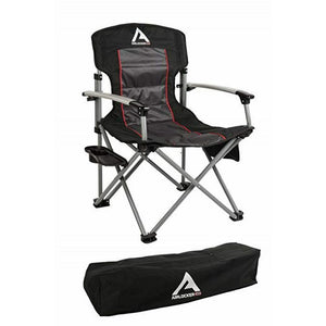 Air Locker Camping Chair with Storage Bag - Black New