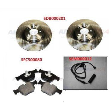 FRONT BRAKE ROTOR DISC SET PADS & SENSOR KIT