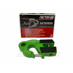 Factor 55 Green UltraHook Winch Hook For Up To 3/8" Winch Cable Synthetic Rope