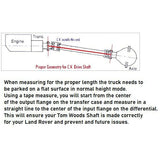 Tom Woods Heavy Duty Front Driveshaft