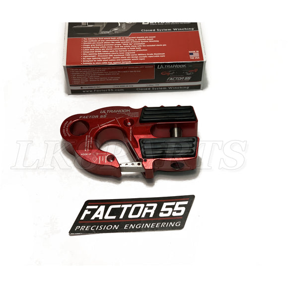 Factor 55 Red UltraHook Winch Hook For Up To 3/8