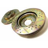 FRONT DRILLED GROOVED BRAKE ROTOR DISC SET